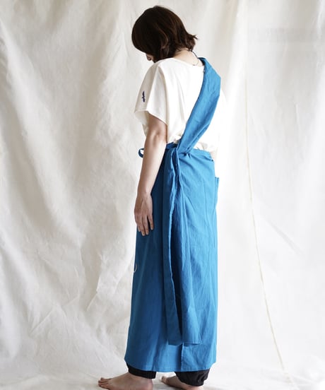 cotton linen KIMONO salon TURQUOISE