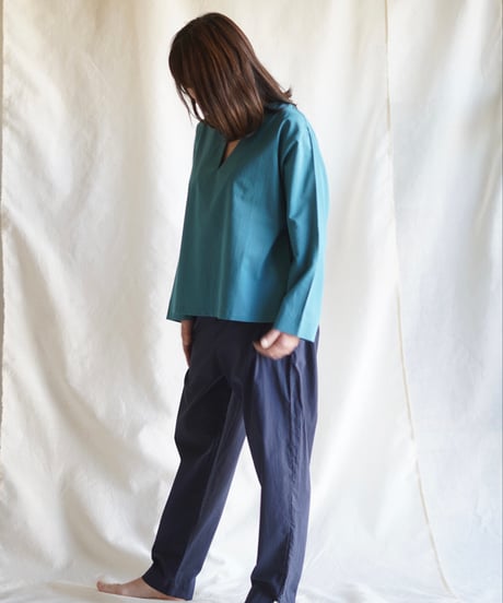 wing neck PO  SMOCKY TURQUOISE