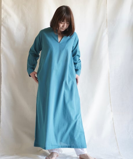 wing neck OP  SMOCKY TURQUOISE