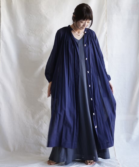 cotton bretagne long coat    MIDNIGHT