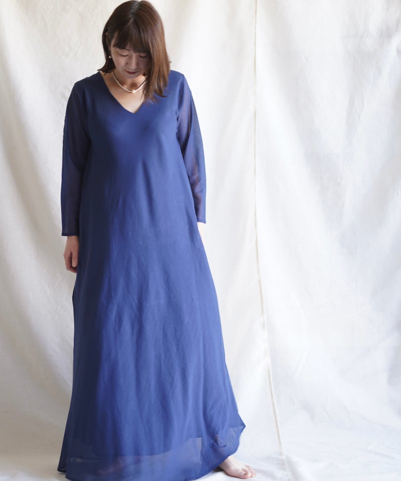 cotton flow L/S OP INK BLUE | Little Eagle