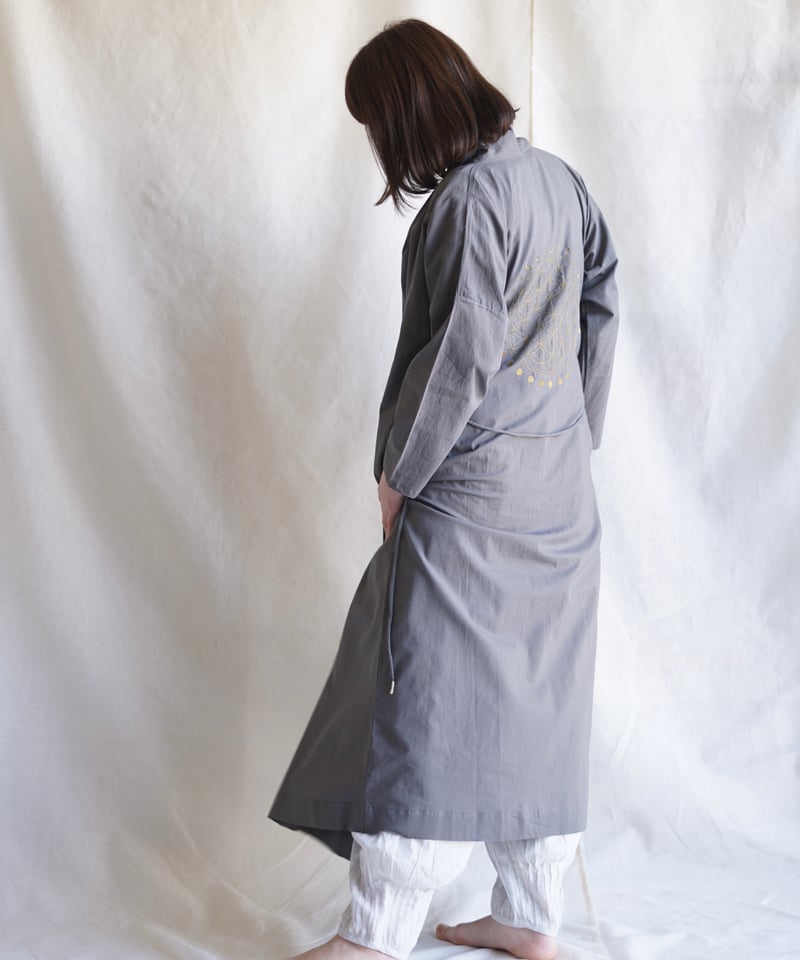 寂然たるrobe coat moon circle flower of life robe coat SUMIKURO