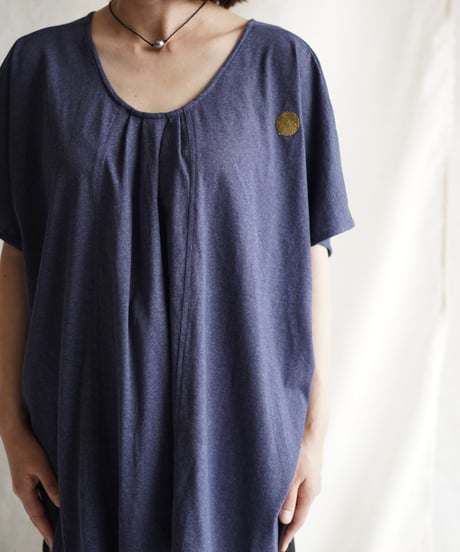 cotton gather PO long  NAVY
