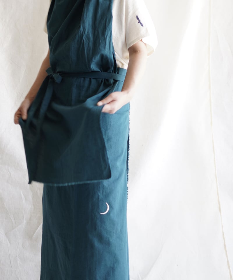 cotton linen KIMONO salon TURQUOISE GREEN | Lit