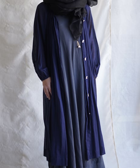kaya linen shell fringe stole  BLACK