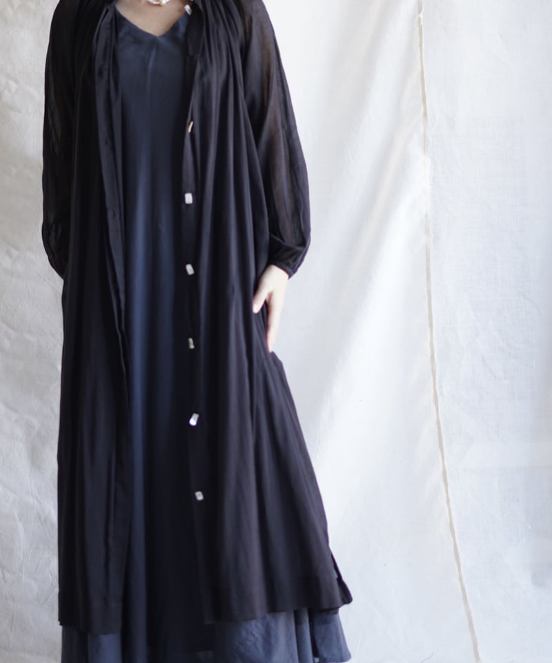 リトルイーグル　オーガニックコットン＆ヘンプロングコート cotton bretagne long coat SHIKKOKU | Little