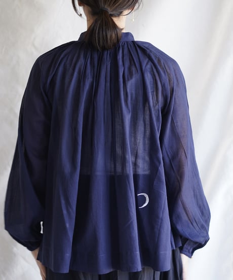 cotton bretagne blouse   MIDNIGHT