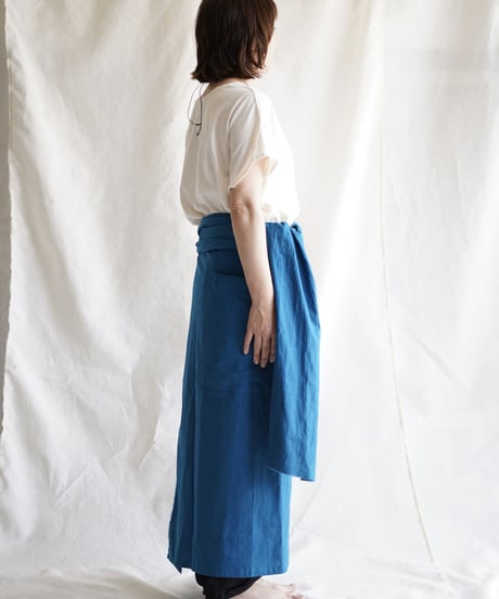cotton linen KIMONO salon D/NAVY
