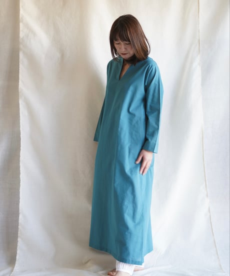 wing neck OP  SMOCKY TURQUOISE