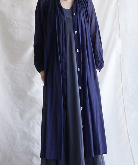 cotton bretagne long coat    MIDNIGHT
