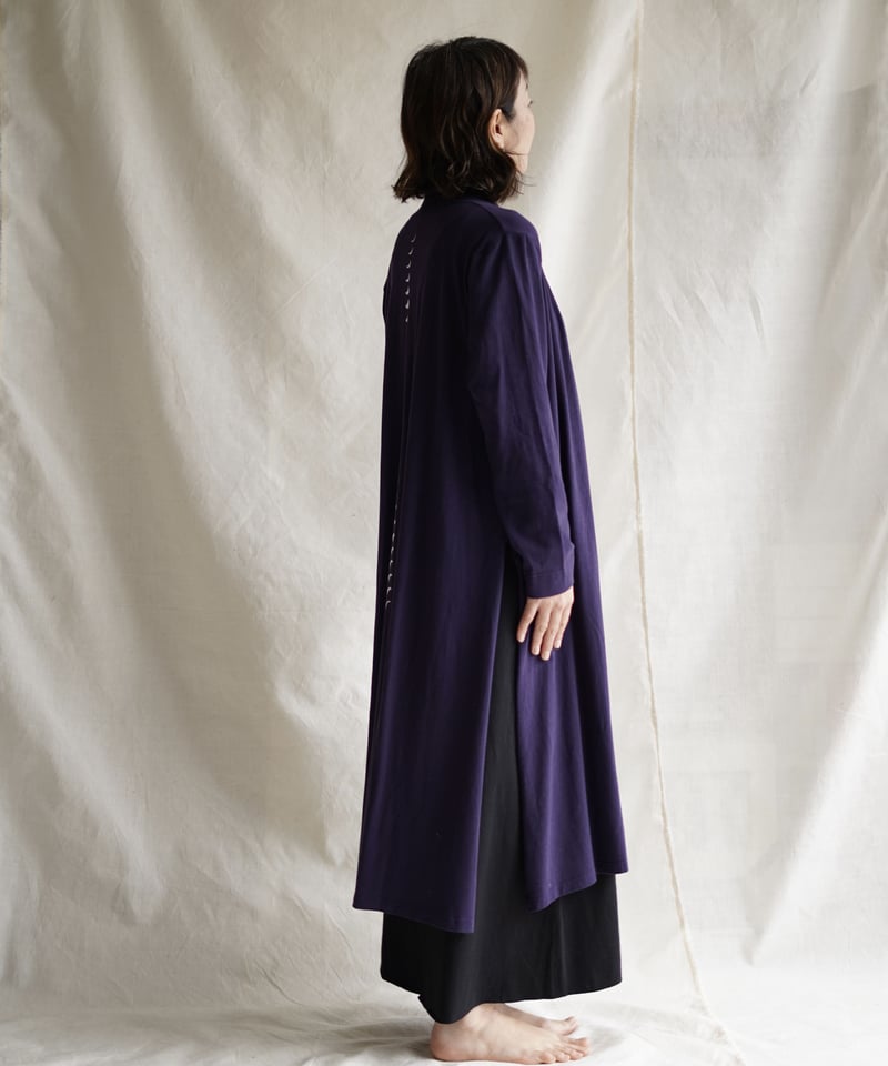 Len moon circle long slit coat SHIKON | Little
