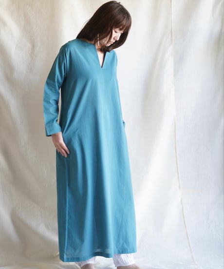 wing neck OP  SMOCKY TURQUOISE