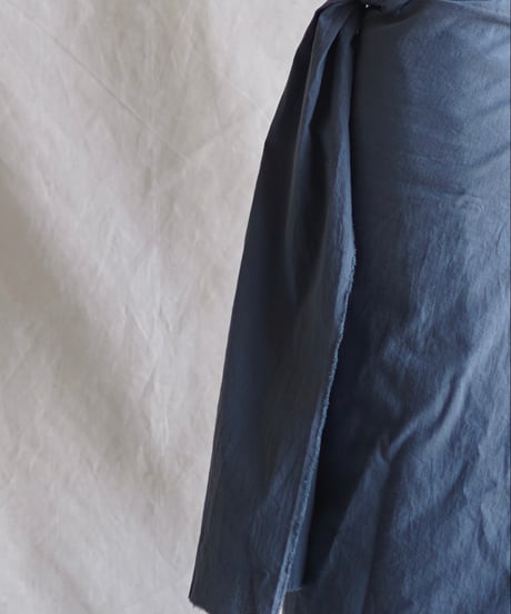 cotton linen KIMONO salon BLUE GRAY