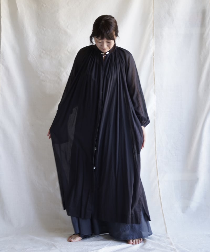 cotton bretagne long coat SHIKKOKU | Little