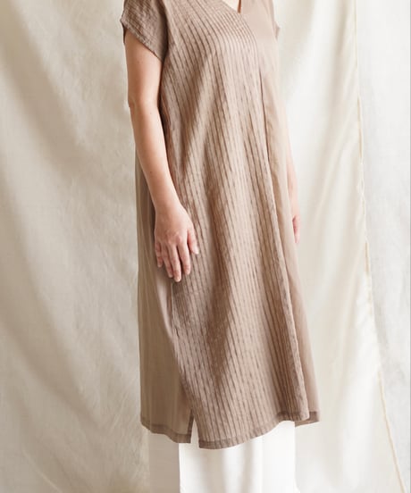cotton pintuck OP MOCHA