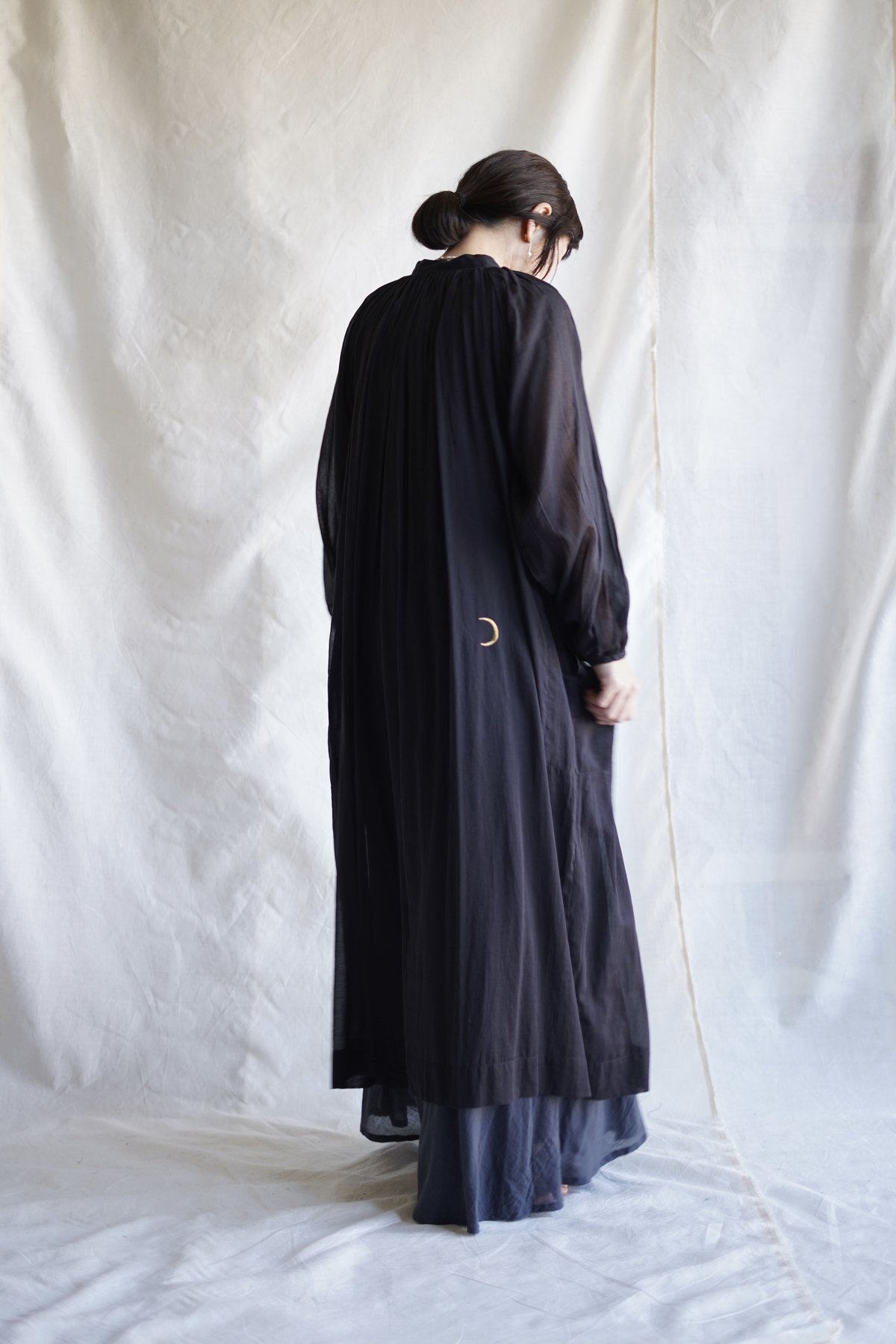 cotton bretagne long coat SHIKKOKU | Little