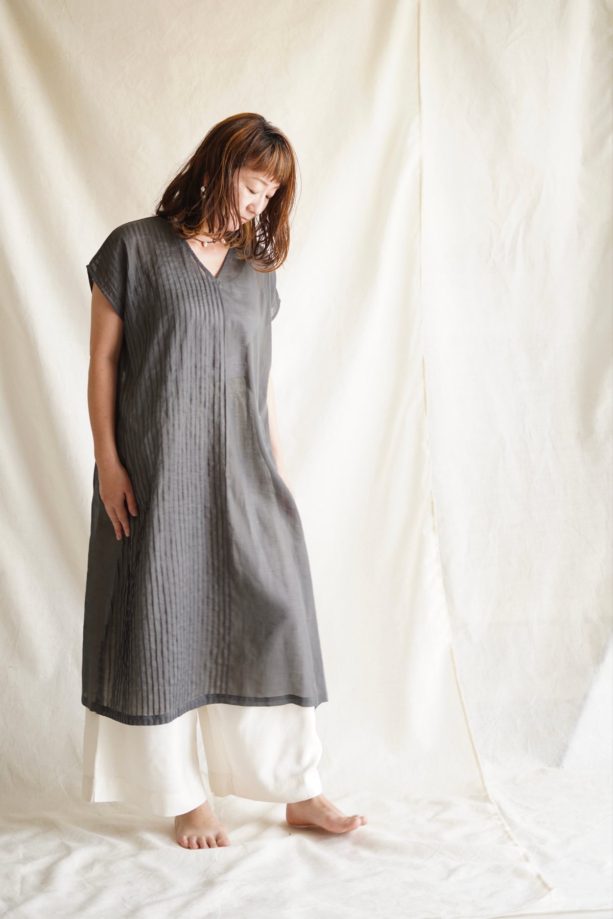 cotton pintuck OP SUMIKURO | Little Eagle