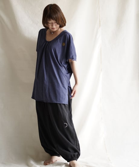 cotton gather PO long  NAVY