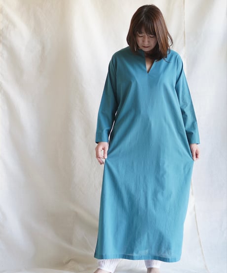 wing neck OP  SMOCKY TURQUOISE