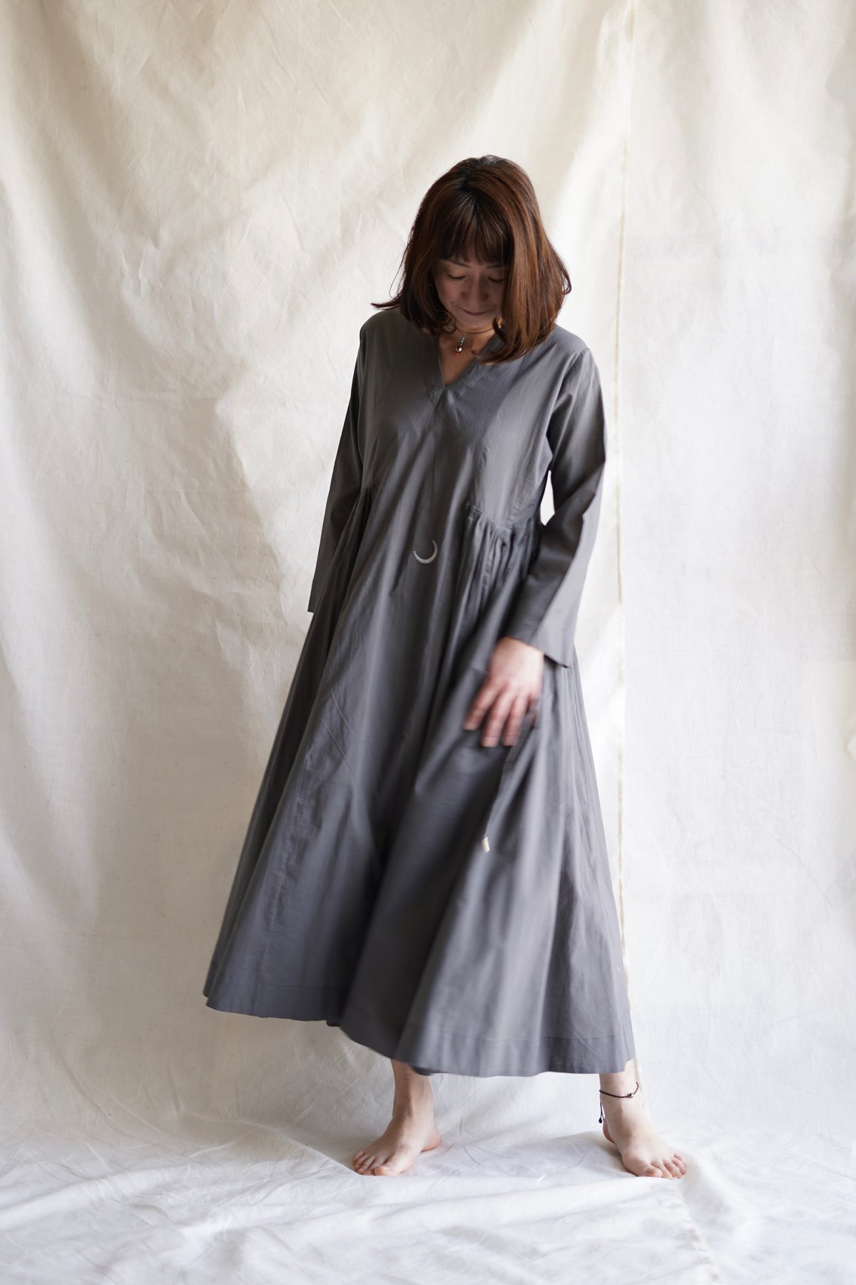 cotton gather L/S OP SUMIKURO | Little Eagle