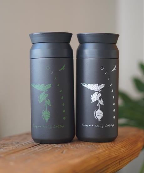 ALOHA mai e MAUI tumbler TARO 【black × silver】