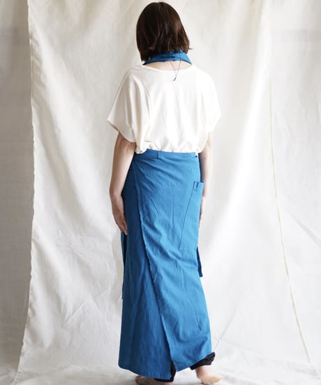 cotton linen KIMONO salon TURQUOISE