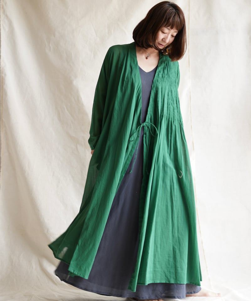 リトルイーグル　ワンピース cotton pintuck cache-coeur BOTANICAL | Little