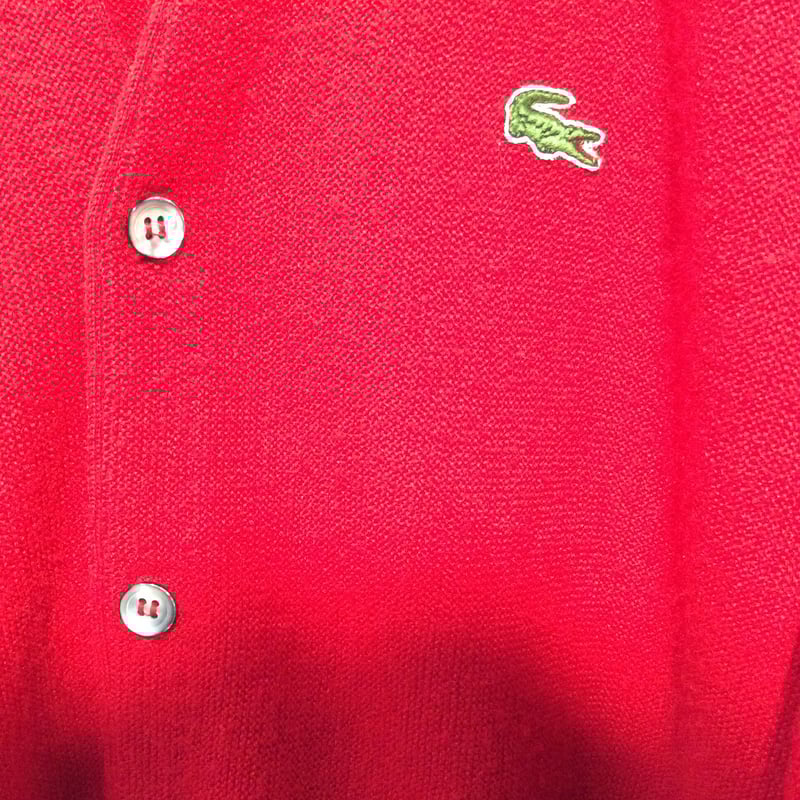 【IZOD LACOSTE】アクリルカーディガン赤 楽天市場】80s IZOD LACOSTE ラコステ ワンポイント パール編み