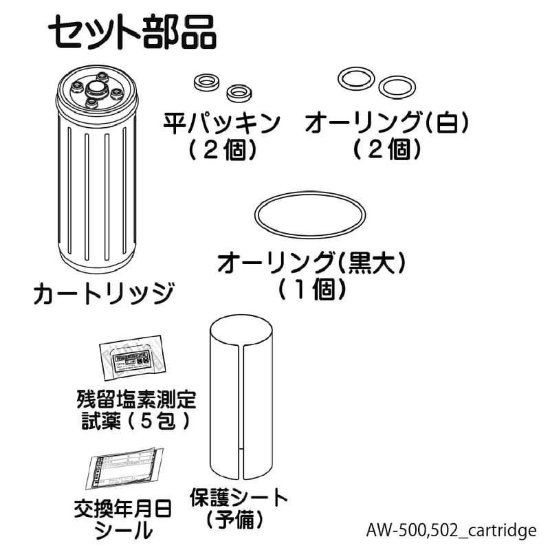 AW-500用浄水器カートリッジ | パイウォーターの専門店パイネット