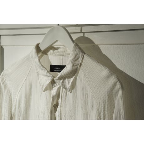 【ensou.】Big Raglan Shirt -WHITE STRIPE-