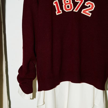 【Dechamps】Signature Cashmere v-neck with patch