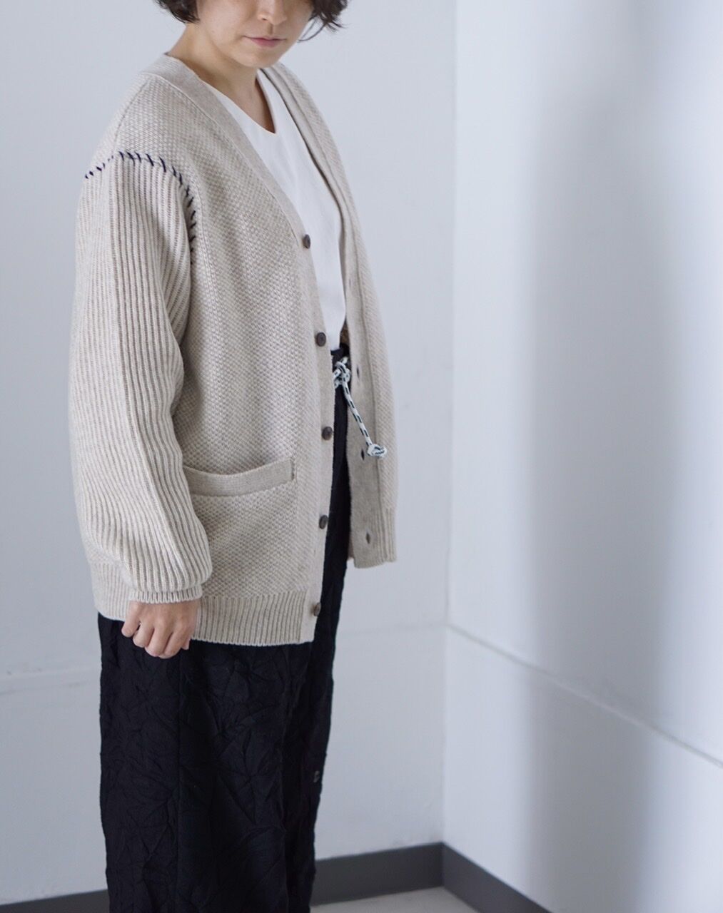 KUON】Hand Stich Multi patterned Cardigan | syo...