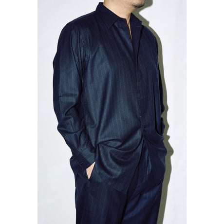【un/unbient】Regular Collar Pullover【navy / size2】