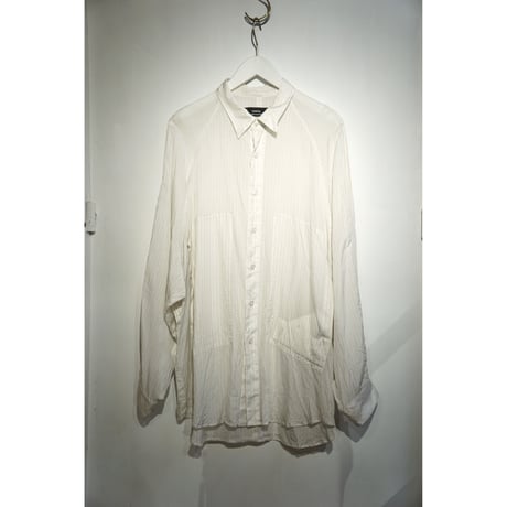【ensou.】Big Raglan Shirt -WHITE STRIPE-
