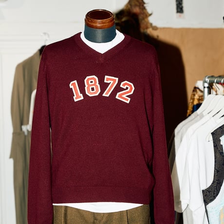 【Dechamps】Signature Cashmere v-neck with patch