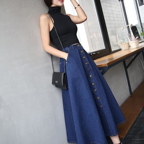 Aライン デニムスカート