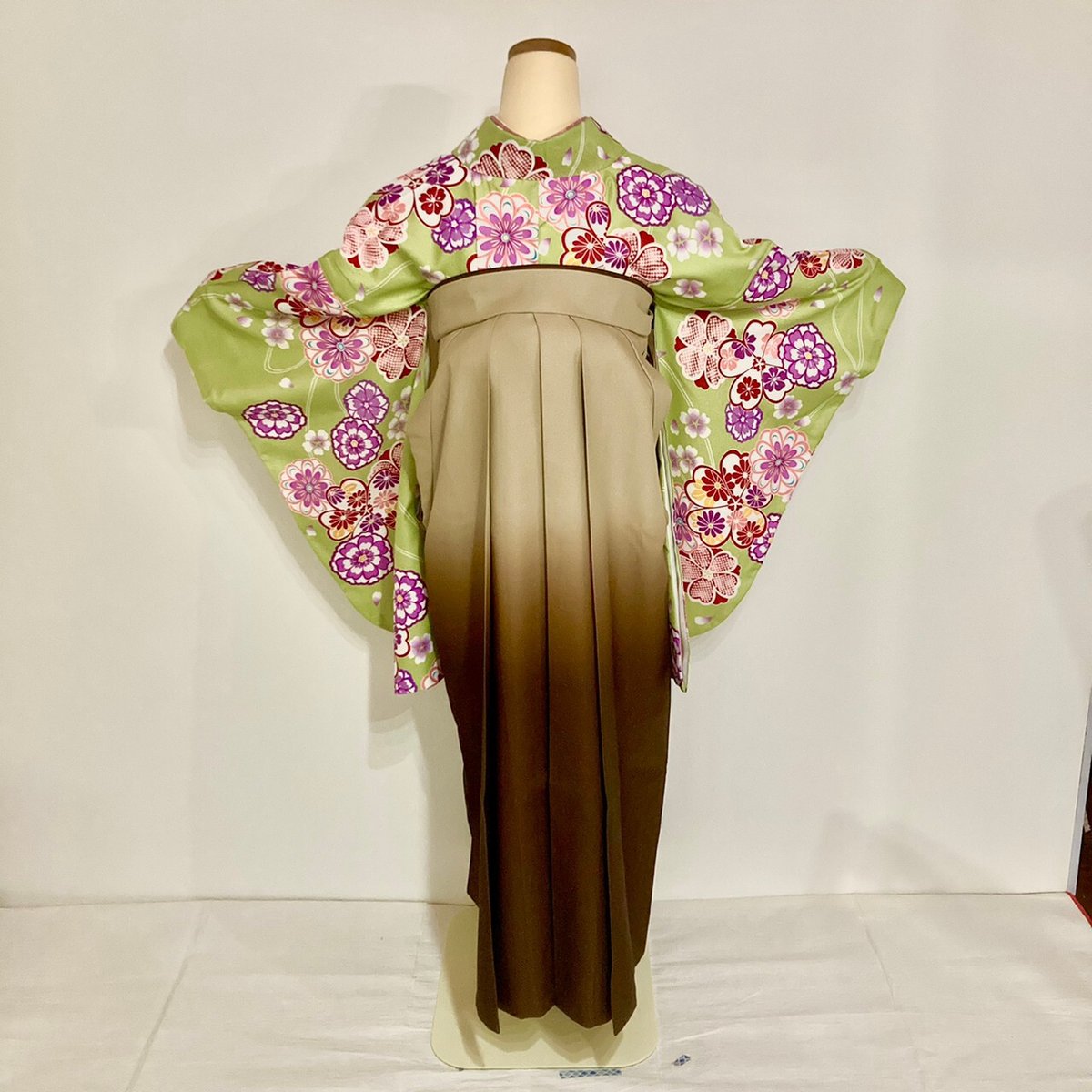 長襦袢＋単衣　着物　小紋　フルセット　正絹　緑　トールサイズ　花　リボン　D2 楽天市場】【新古品】 長羽織 単衣 紋紗 正絹 NUNOZA RABO OSAMU