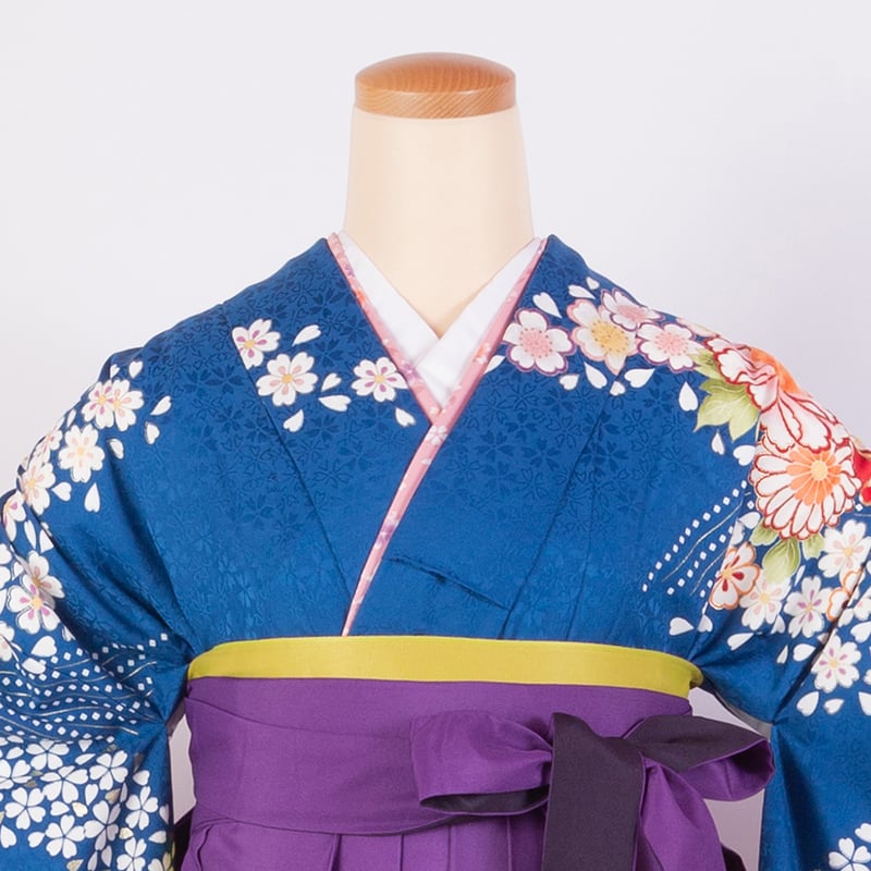 二尺袖 (着物だけ) 】 N-2 ライトブルー 花尽くし | 髪結・レンタル