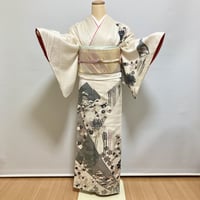 【訪問着】H-23 白（花満開）