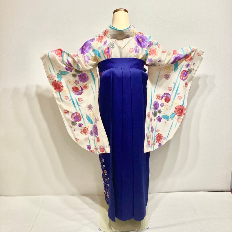 雪輪模様桜花蝶金糸ドット袋帯着物032a p