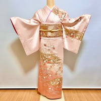 【訪問着】H-29 淡ピンク(枝垂れ橘に波）