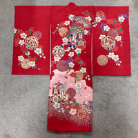 産着　J-3   (帽子・スタイ・お守り付き)