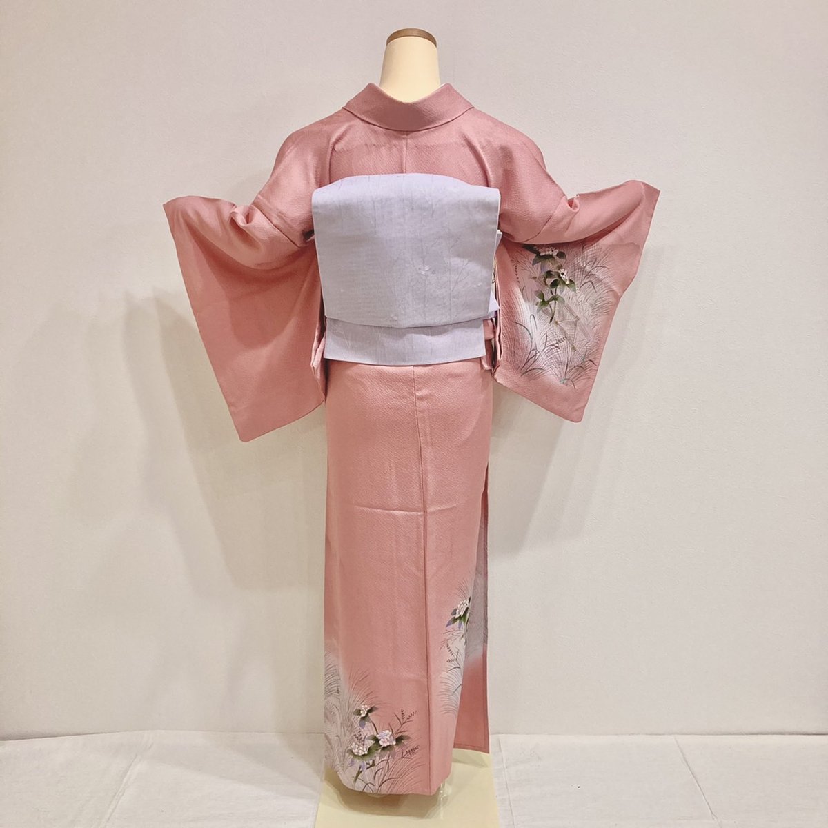 ゆか　単衣　くすみピンクの汕頭訪問着 ゆか 単衣 くすみピンクの汕頭訪問着 ゆか様専用 単衣 くすみピンク