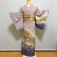 【訪問着】K-2 淡紫（桜楓に松竹梅　）