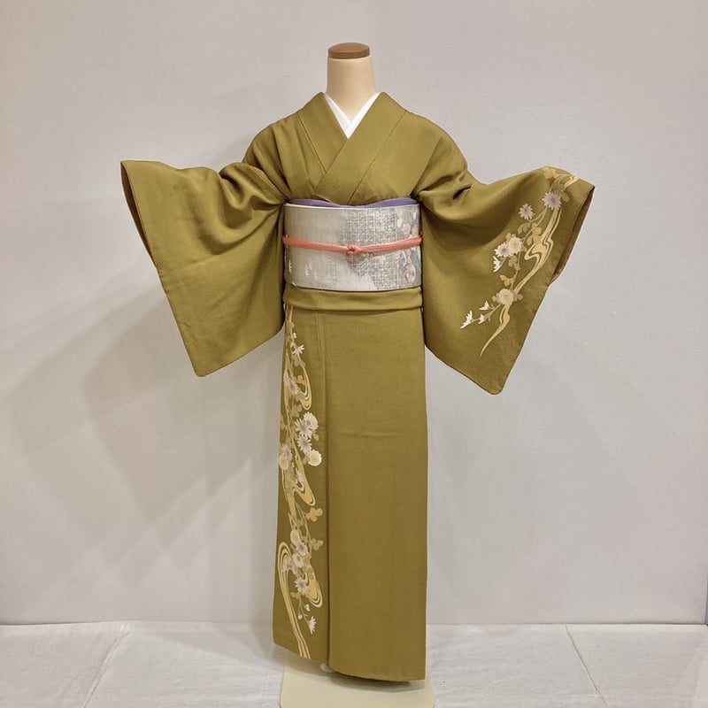 訪問着】K-10 からし | 髪結・レンタル着物 ヘアセットCOCO 