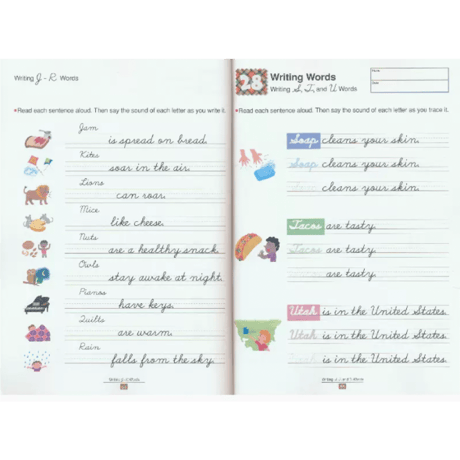 海外くもん英語ワーク「筆記体練習」