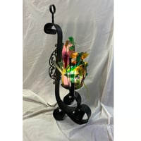 【 卓上ランプ「とろ〜り❣️」】キルンワーク技法を使用したステンドグラス作品