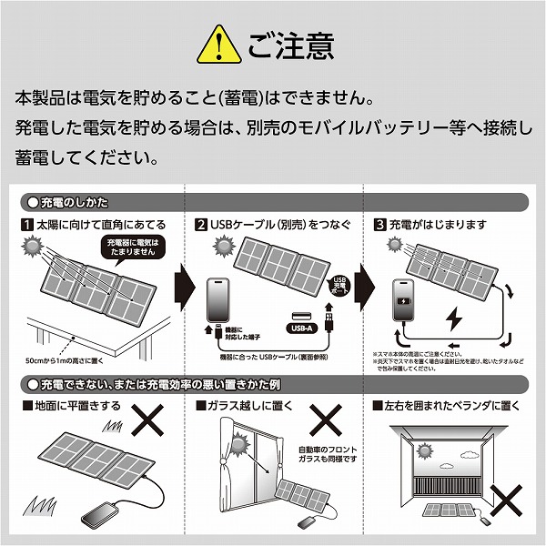 ポータブルポケットソーラー充電器】 7W | まいたび商店