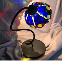 【 卓上ランプ「hanabi」】ティファニー技法を使用したステンドグラス作品