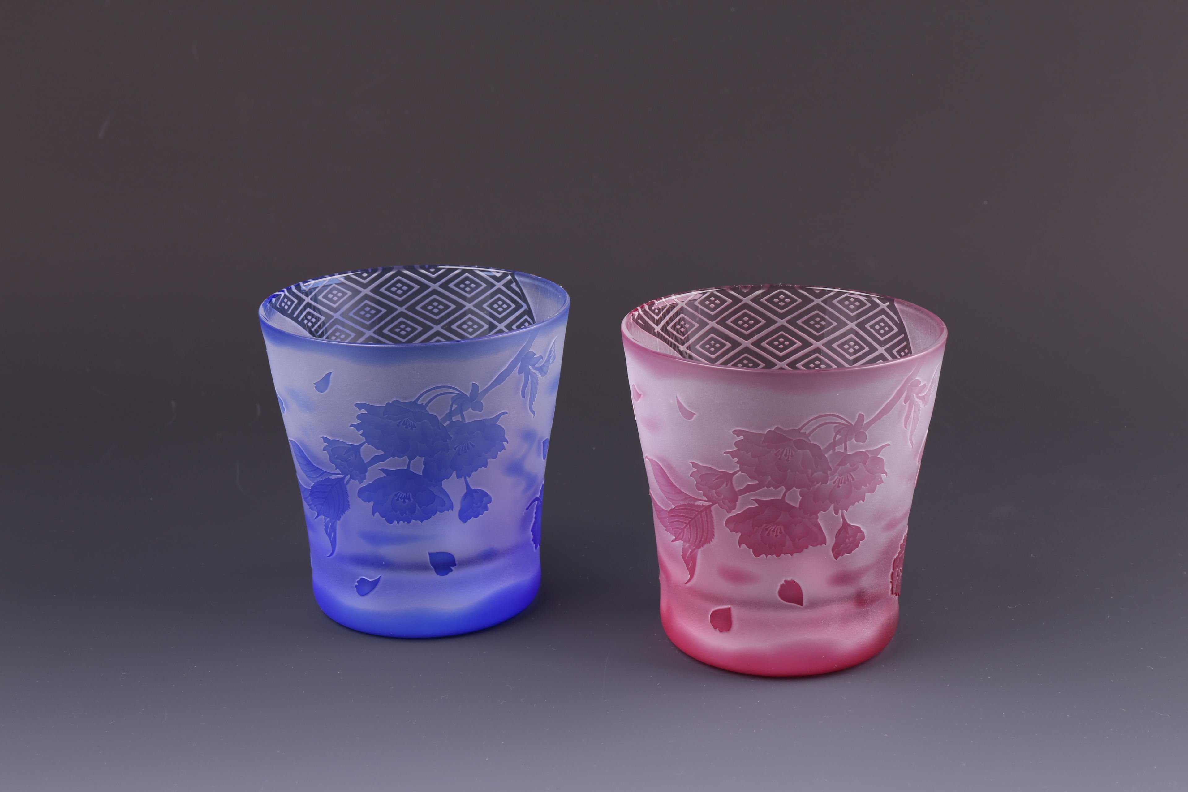 ローズ模様のサンドブラスト作品 original